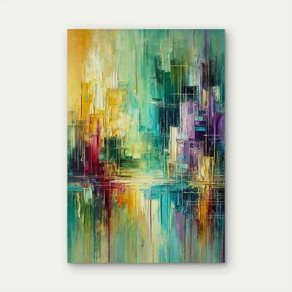 Abstract Graffiti Vibrant Colorful Brushstroke Metal Print Ready to Hang