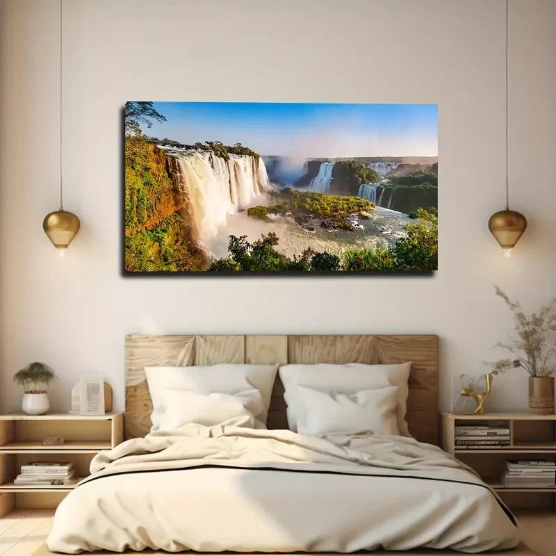 Lush Greenery Wall Art Canvas Office Home Room Framed 120x60cm