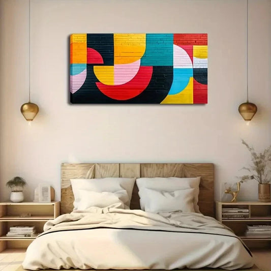 Minimalist Décor Vibrant Colors Wall Art Canvas Office Home Room Framed 120x60cm