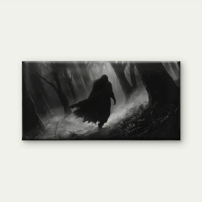 Man Walked Dark Shadow Wall Art Canvas Office Home Room Framed 120x60cm