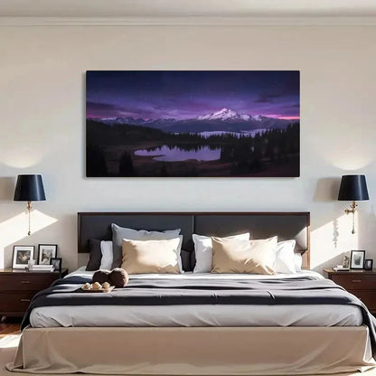 Ethereal Cascades Landscape Wall Art Canvas Office Home Room Framed 120x60cm