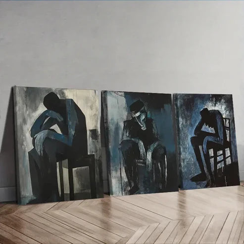 3pcs Luxurious, Decadent Man, Wall Art Set Canvas Unframed - High Quality Print 100% Australian Made Wall Canvas