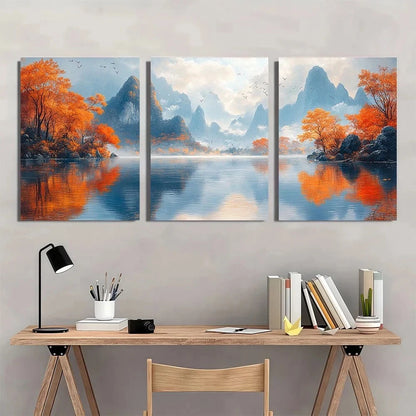 3pcs Guilin China Travel Painting Metal Print Ready to Hang Art - Bella Home Decor