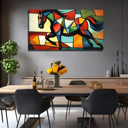 A Nimble Steed Suitable Wall Art Canvas Office Home Room Framed 120x60cm