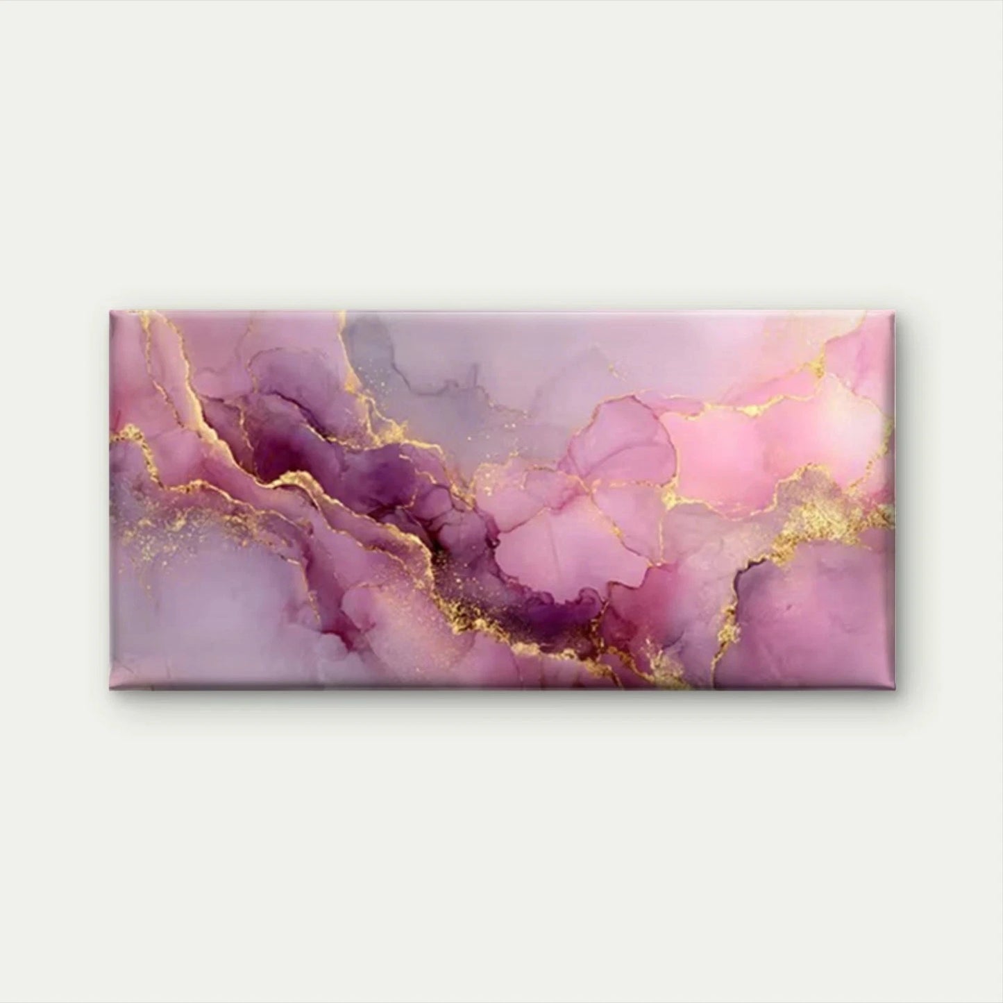 Abstract Fluid art in Pink Wall Art Canvas Office Home Room Framed 120x60cm
