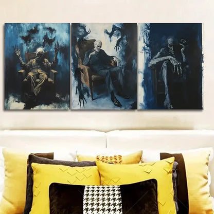 3pcs Decadent Man Series, Dark Themed Wall Art Set Canvas Unframed - High Quality Print 100% Australian Made Wall Canvas - Bella Home Decor