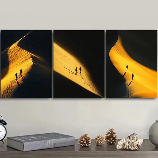 3pcs He came out of the light Metal Print Ready to Hang Art