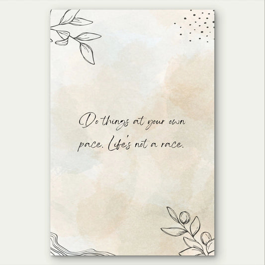 Minimalist Inspirational Quote Neutral Beige 40x60cm Metal Print Ready to Hang