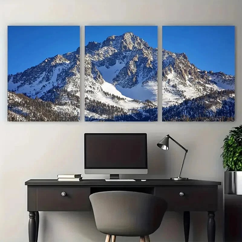 3pcs South Tahoe Scenic Mountain Travel Metal Print Ready to Hang Art