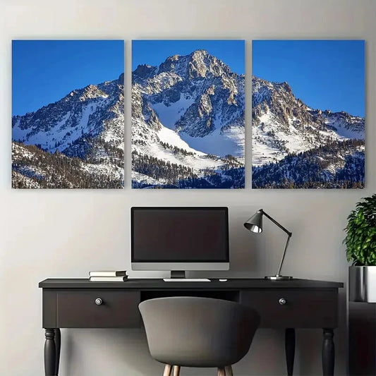 3pcs South Tahoe Scenic Mountain Travel Metal Print Ready to Hang Art