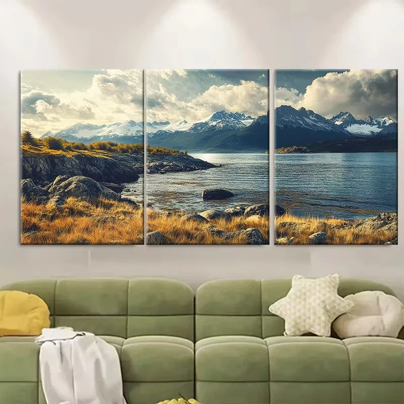 3pcs Tierra Del Fuego National Park Metal Print Ready to Hang Art