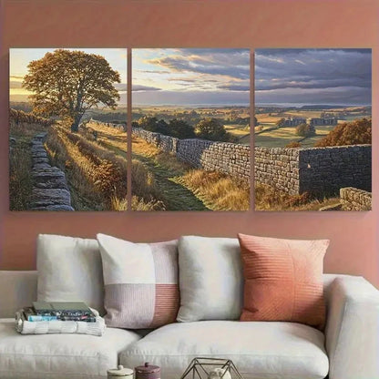 3pcs Vivid Northumberland Travel Inspired Metal Print Ready to Hang Art - Bella Home Decor