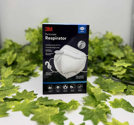 25 x 3M P2 Respirator 9123 Disposable Face Mask Breathable,Flat-fold, Disposable