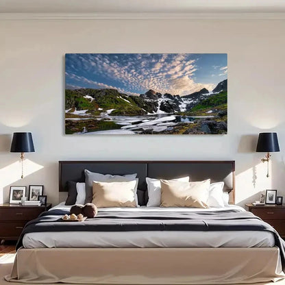 Trollfjord Norway Scenery Wall Art Canvas Office Home Room Framed 120x60cm