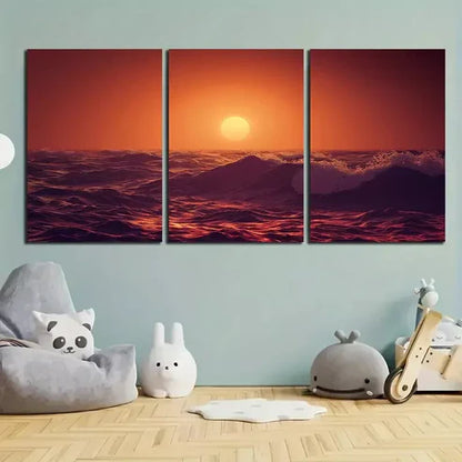 3pcs Ocean Inspired Wall Art Set Canvas Unframed - High Quality Print 100% Australian Made Wall Canvas
