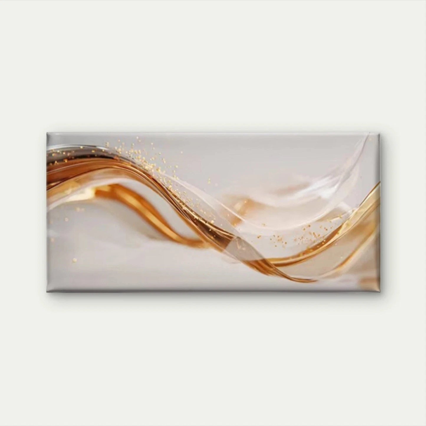 Shiny Glittering Golden ParticleWall Art Canvas Office Home Room Framed 120x60cm