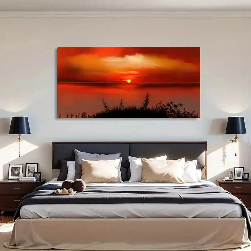 Modern Classic Retro Decor Wall Art Canvas Office Home Room Framed 120x60cm