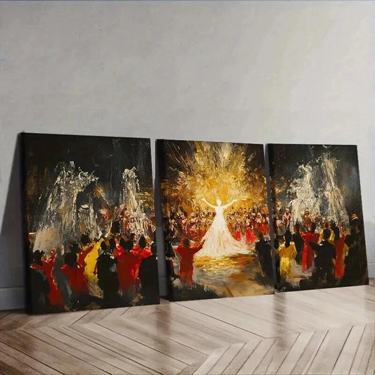 3pcs Depicting an Opera Scene Wall Art Set Canvas Framed 50x70cm - High Quality Print 100% Australian Made Wall Canvas Ready to Hang