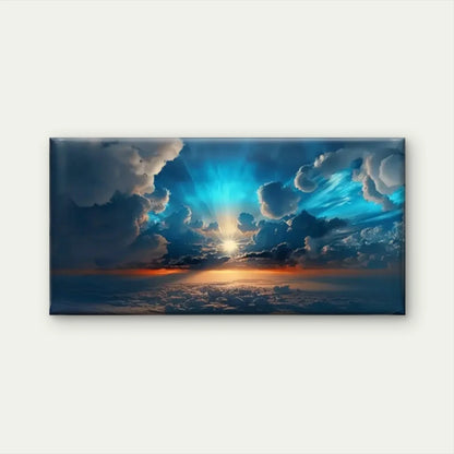 Clouds Sunny Beautiful Sky Wall Art Canvas Office Home Room Framed 120x60cm