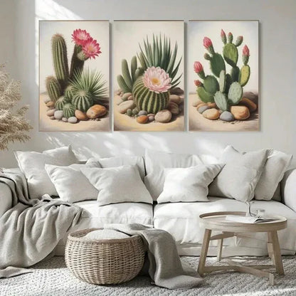 3pcs Succulent, Cactus, Botanical Wall Art Canvas Unframed - High Quality Print 100% Australian Made Wall Canvas