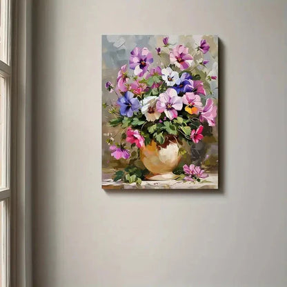 Beautiful Vibrant Blue Pink And Purple Painting 60x90cm Metal Print Ready to Hang