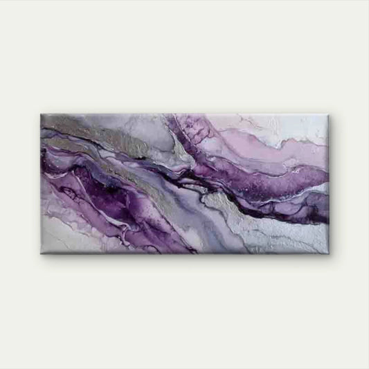 Purple Gradient Abstract Textur Wall Art Canvas Office Home Room Framed 120x60cm