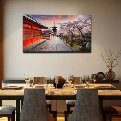 Japanese Cherry Blossoms Wall Art Canvas Office Home Room Framed 120x60cm