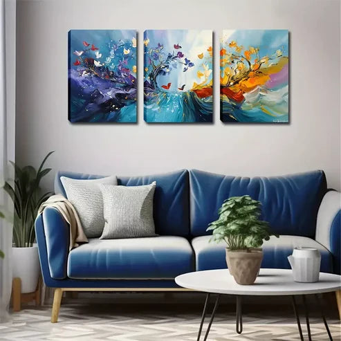 3pcs Magical Abstract Tree Wall Art Set Canvas Unframed - High Quality Print 100% Australian Made Wall Canvas