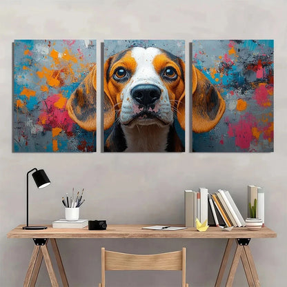 3pcs Abstract Vibrant Splatter Paint Design Metal Print Ready to Hang Art - Bella Home Decor