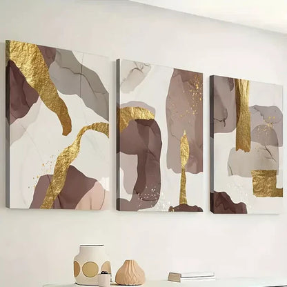 3pcs Abstract Print in a Light Luxury Style Wall Art Set Wall Art Canvas Unframed - High Quality Print 100% Australian Made Wall Canvas - Bella Home Decor