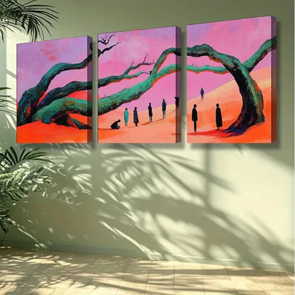3pcs The Pink Desert Wall Art Set Canvas Unframed - High Quality Print 100% Australian Made Wall Canvas