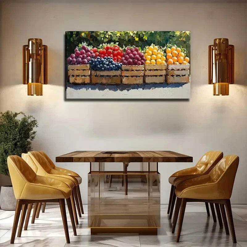 Vibrant Fruit Modern Decor Wall Art Canvas Office Home Room Framed 120x60cm