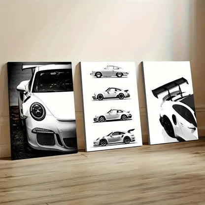 3pcs  Cool Car Art, Creative Wall Art Canvas    Wall Art Set Canvas Framed 40x60cm - High Quality Print 100% Australian Made Wall Canvas Ready to Hang - Bella Home Decor