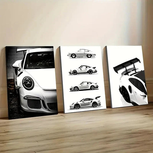 3pcs Cool Car Art, Creative Wall Art Canvas Wall Art Set Canvas Framed 40x60cm - High Quality Print 100% Australian Made Wall Canvas Ready to Hang