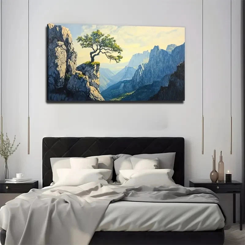 Rock Tree Perfect Wall Art Canvas Office Home Room Framed 120x60cm