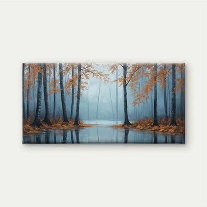 Misty Autumn Landscape Wall Art Canvas Office Home Room Framed 120x60cm