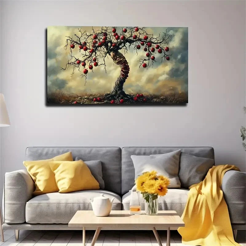 Apples Are Scattered Wall Art canvas office home room framed 120x60cm - Bella Home Decor