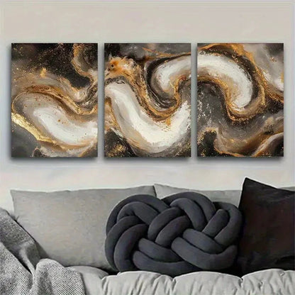 3pcs Charming Three-Sided Abstract Metal Print Ready to Hang Art - Bella Home Decor