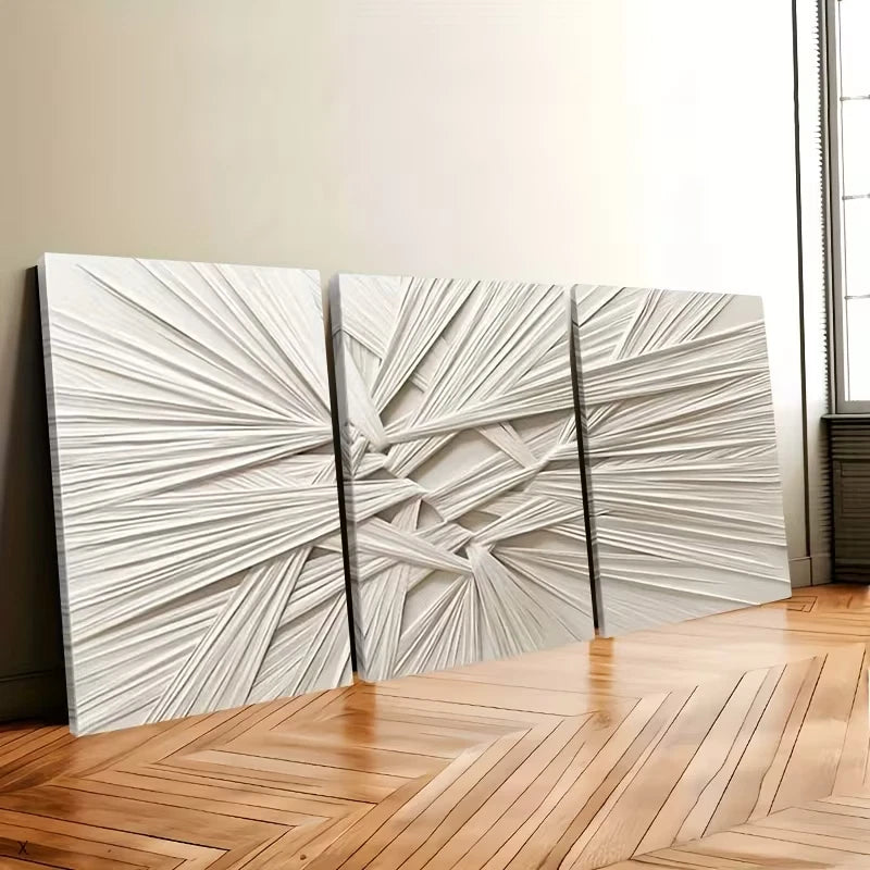 3pcs Modern Minimalist Abstract Wall Art Set Canvas Framed 50x70cm – High Quality Print, 100% Australian Made, Ready to Hang