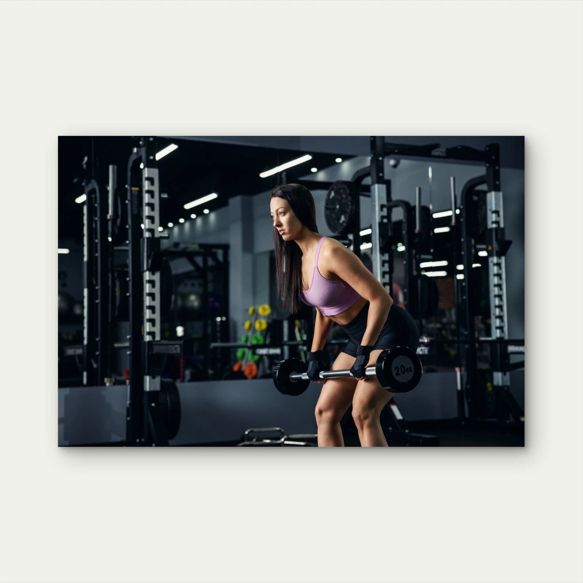 Barbell Row and Strength Training 5mm thick Plastic Poster Ready to Hang 90x60cm