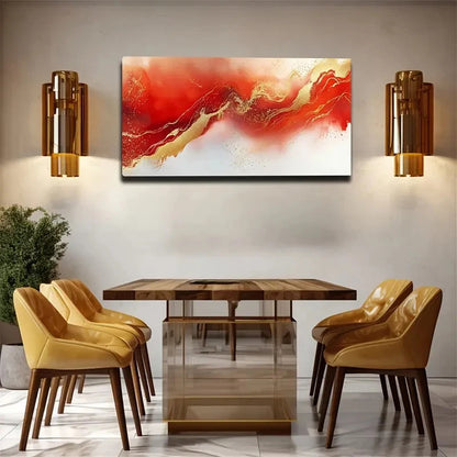 Golden Embellished Among Them Wall Art Canvas Office Home Room Framed 120x60cm