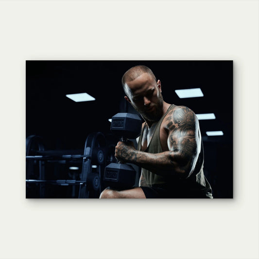 Workout Fitness and Weightlifting 5mm thick Plastic Poster Ready to Hang 90x60cm