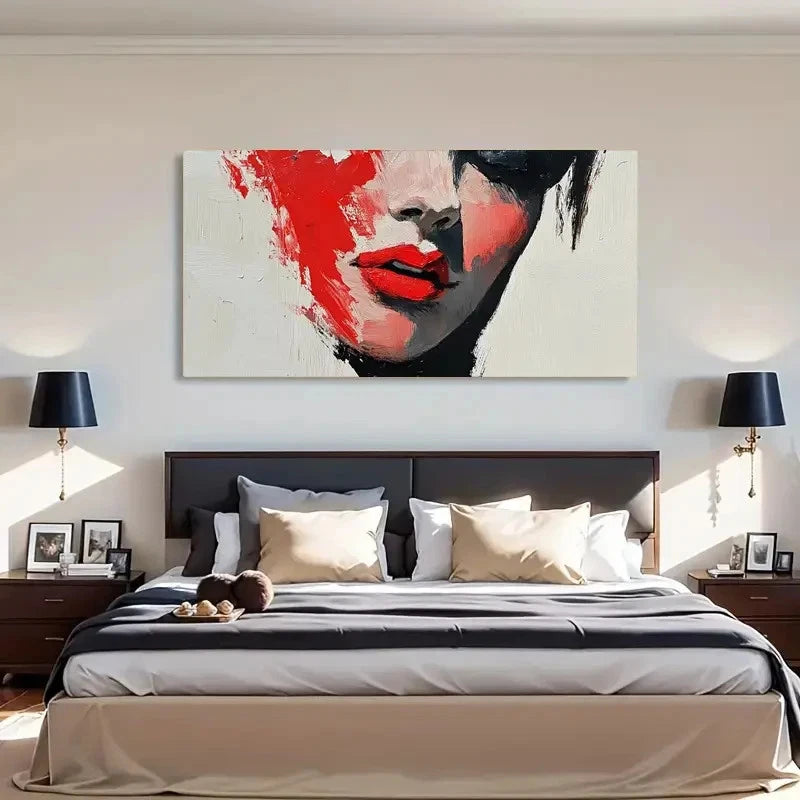 Abstract Brush Strokes Modern Wall Art Canvas Office Home Room Framed 120x60cm - Bella Home Decor