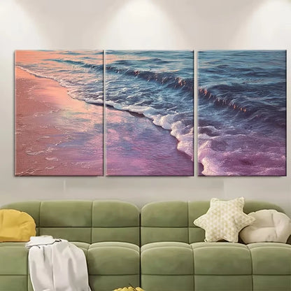 3pcs Seascape Photo, Coastal Photography Metal Print Ready to Hang Art - Bella Home Decor