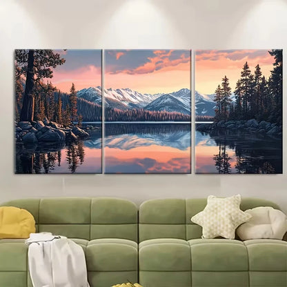 3pcs , Lake Tahoe Trave lNational Park Metal Print Ready to Hang Art - Bella Home Decor