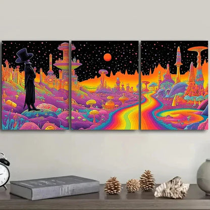 3pcs Strange place Wall Art Set Canvas Unframed - High Quality Print 100% Australian Made Wall Canvas