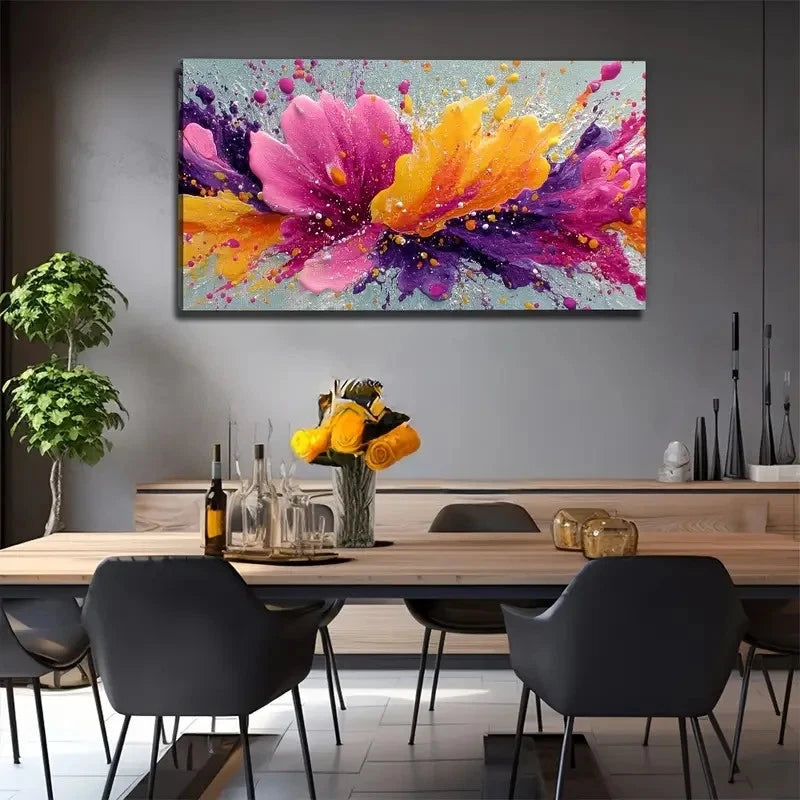 Color Powder Suitable Wall Art Canvas Office Home Room Framed 120x60cm
