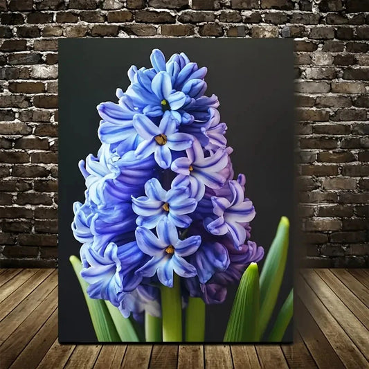 Vibrant Hyacinth Vibrant Colorful Painting 40x60cm Metal Print Ready to Hang