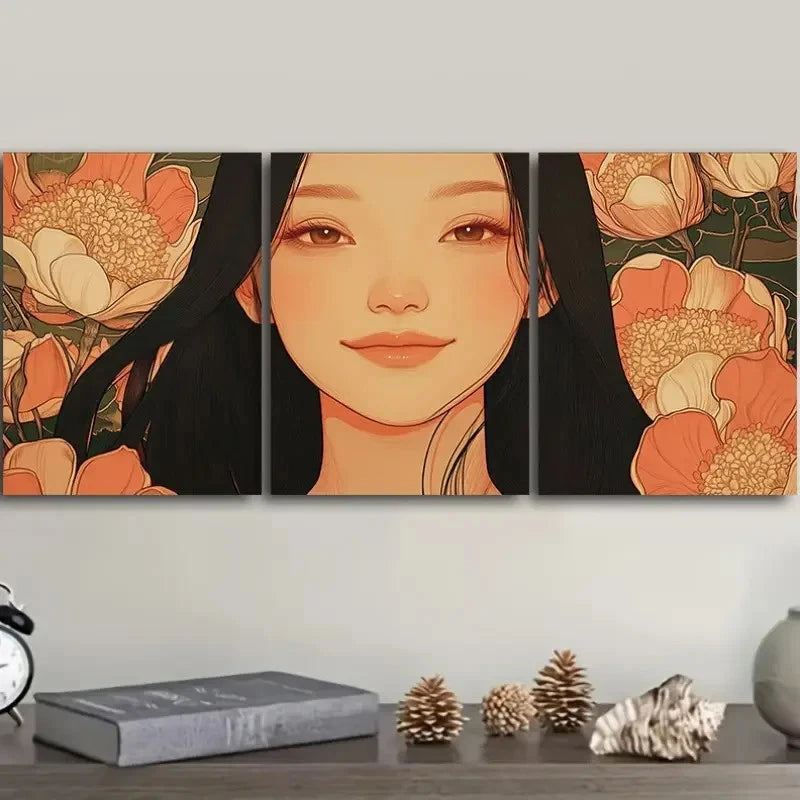 3pcs smile For Home Wall Art Set Canvas Framed 60x90cm - High Quality Print 100% Australian Made Wall Canvas Ready to Hang