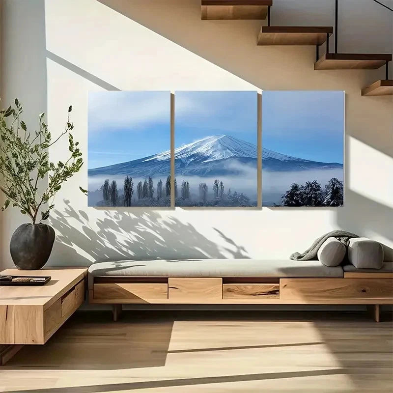 3pcs Mt Fuji Scenic Photo Turned Intofor Metal Print Ready to Hang Art